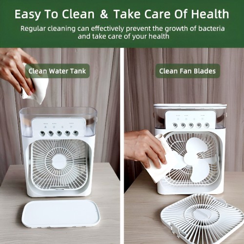 4-in-1 Multi-Functional Portable Air Humidifier  Cooling USB  Fan with 7-Color Night Light 4-in-1 Multi-Functional Portable Air Humidifier  Cooling USB  Fan with 7-Color Night Light